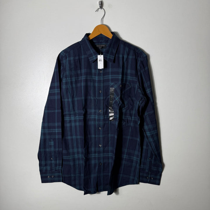 BANANA REPUBLIC STANDARD FIT FLANNEL COTTON SHIRT BRAND NEW