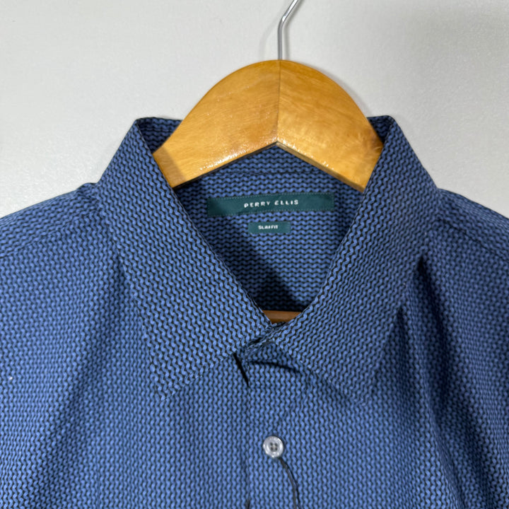 PERRY ELLIS HALF SLEEVES COTTON SHIRT