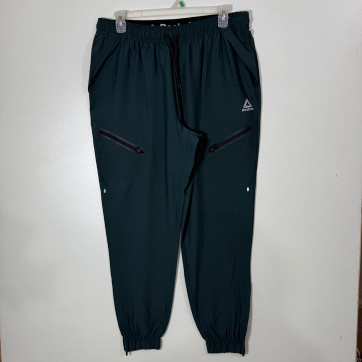 REEBOK HYBRID PARACHUTE SPORT TROUSER GREEN COLOUR