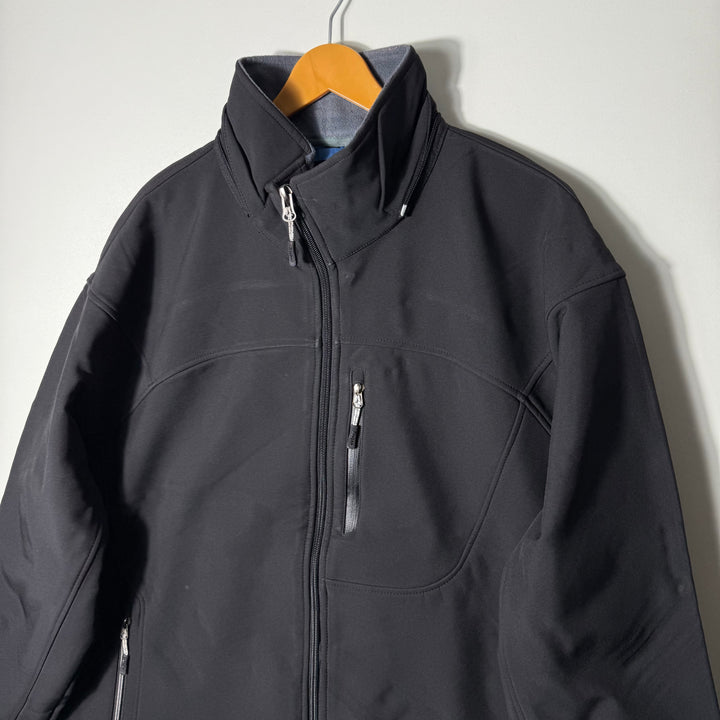 REEBOK SOFT SHELL WINDBREAKER JACKET INNER FLEECE BLACK COLOUR