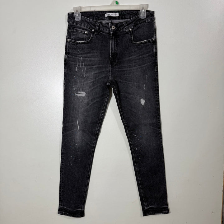 ZARA SKINNY FIT RIPPED JEANS WITH STRETCH