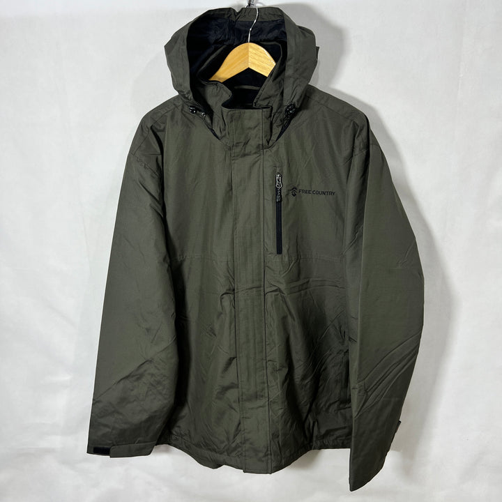 FREE COUNTRY SOFT SHELL WINDBREAKER JACKET INNER FLEECE