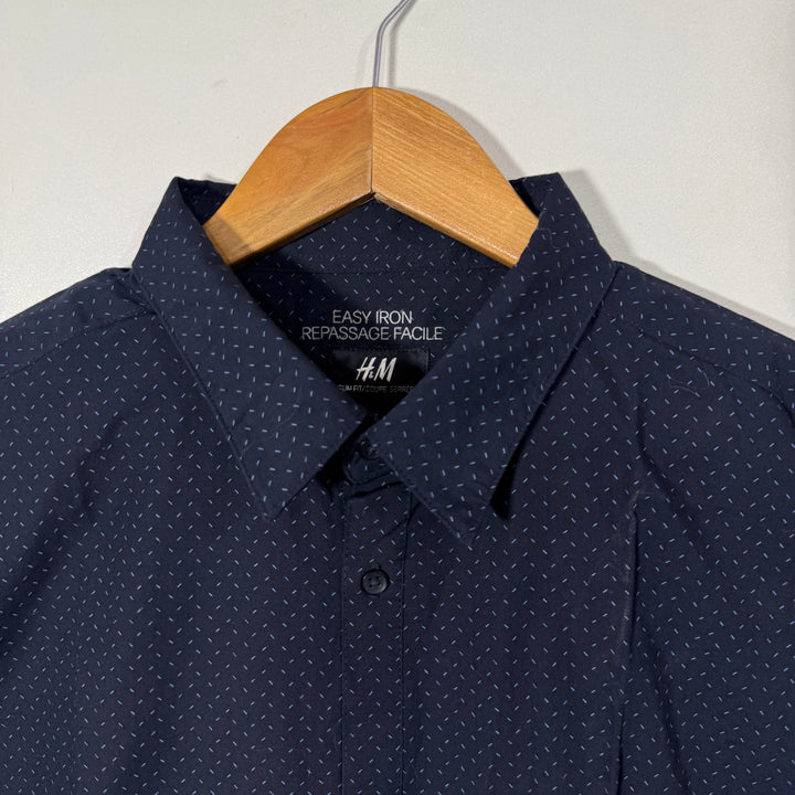 H&M SLIM FIT COTTON SHIRT BLUE COLOUR