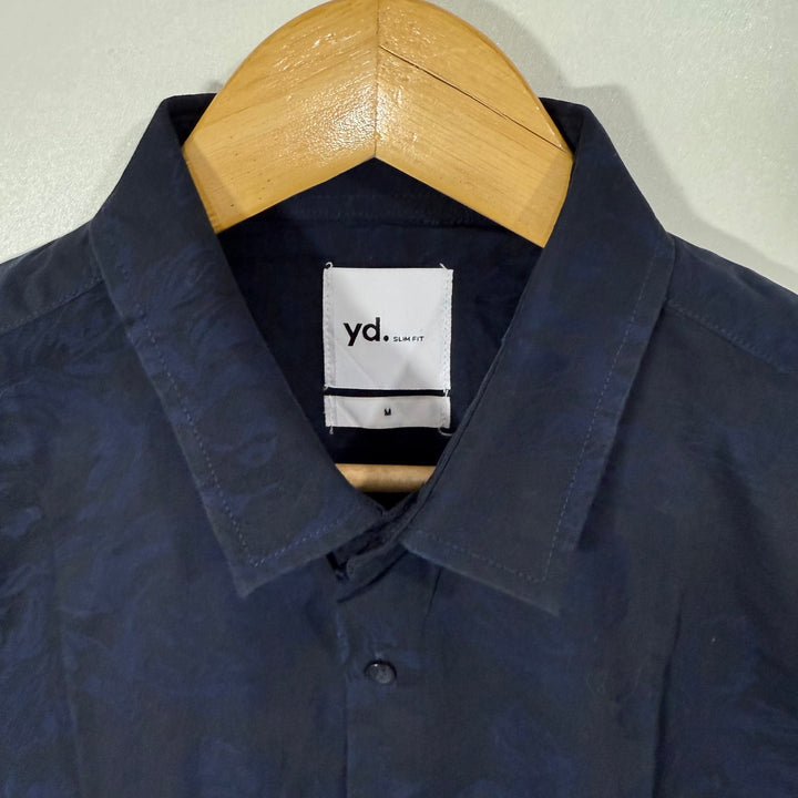 YD SLIM FIT PRINTED COTTON SHIRT