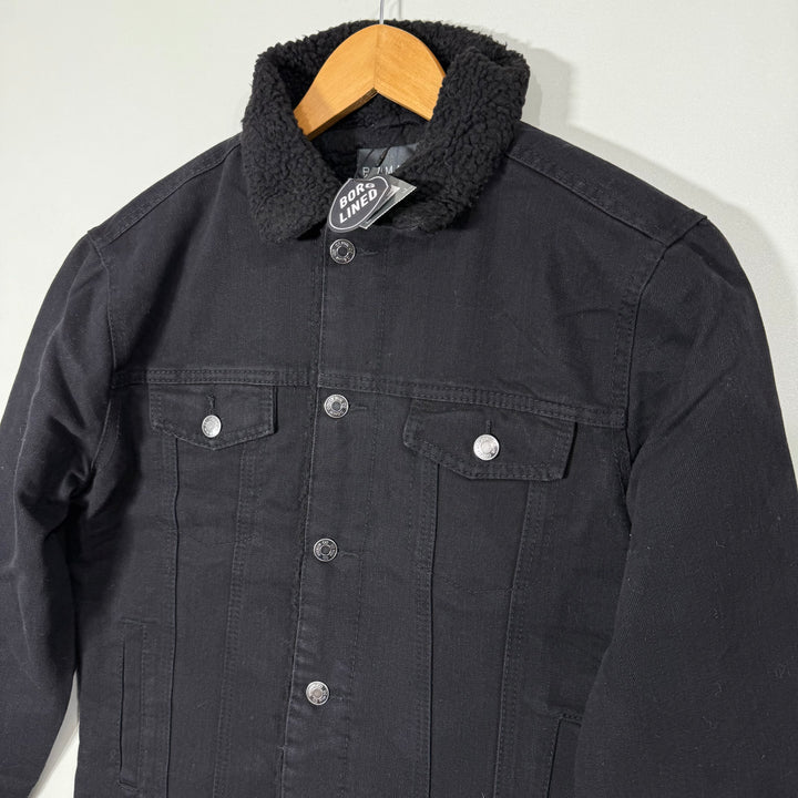 PRIMARK DENIM JACKET BRAND NEW INNER BORG LINNED
