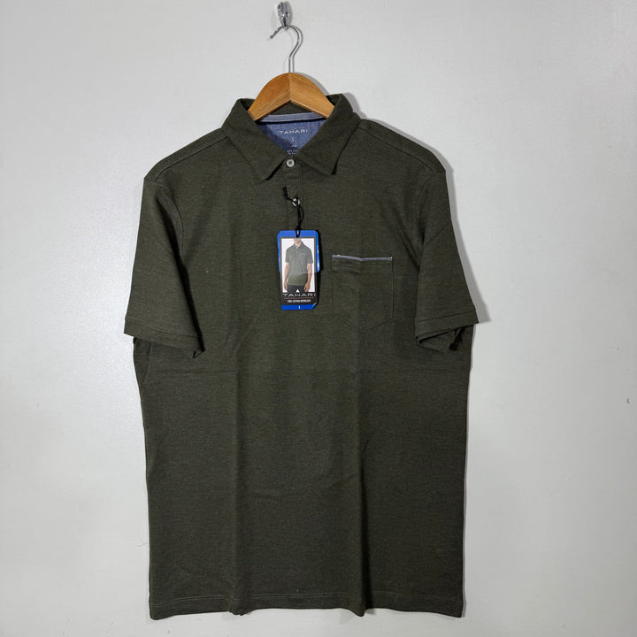 TAHARI COTTON POLO TSHIRT BRAND NEW GREEN COLOUR
