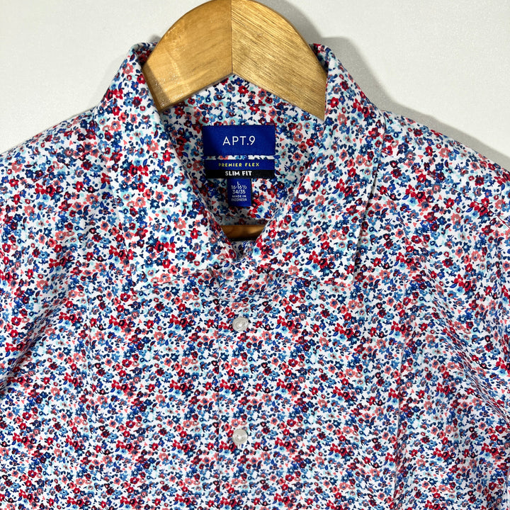 APT.9 PREMIER FLEX SLIM FIT CASUAL COTTON SHIRT