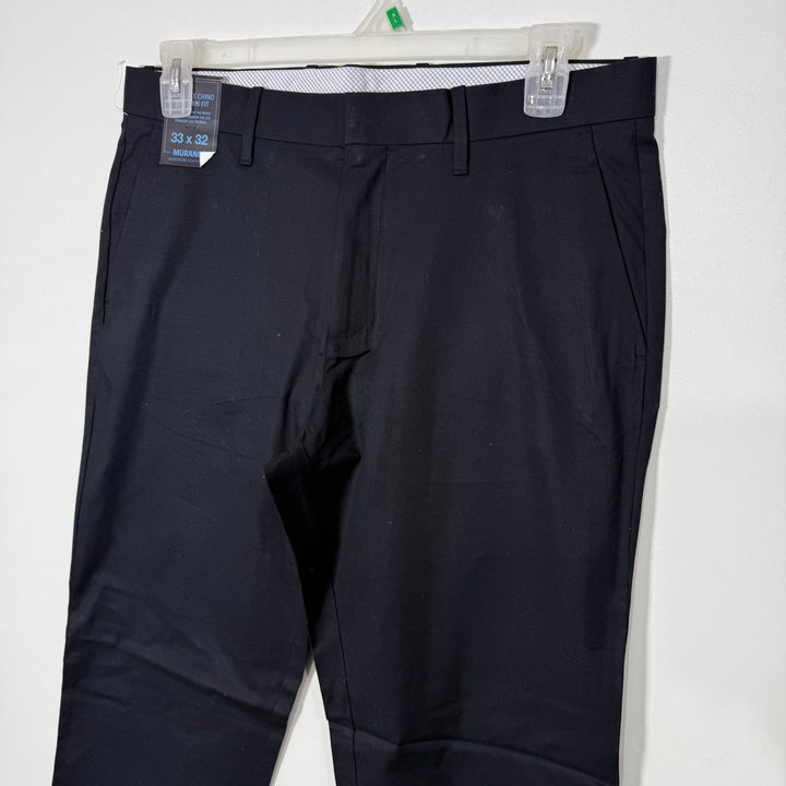 MURANO COTTON CHINO PANT WITH STRETCH BLACK COLOUR