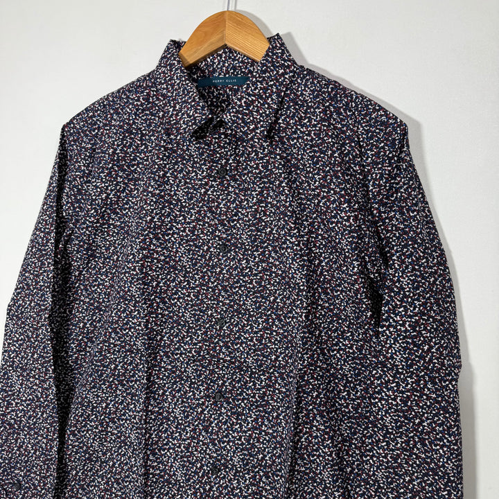 PERRY ELLIS PRINTED CASUAL COTTON SHIRT