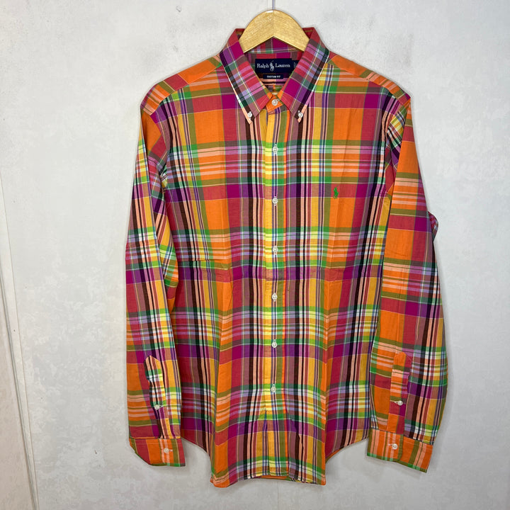 RALPH LAUREN POLO CUSTOM FIT BUTTON DOWN CASUAL COTTON SHIRT