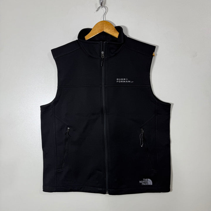 THE NORTH FACE SOFT SHELL WINDBREAKER SLEEVES LESS JACKET BLACK COLOUR