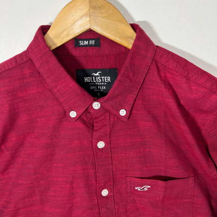 HOLLISTER SLIM FIT BUTTON DOWN CASUAL COTTON SHIRT