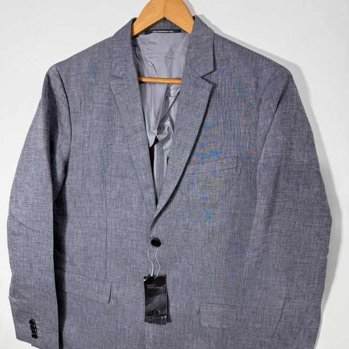 H&M SLIM FIT LINEN COTTON BLAZER JACKET BRAND NEW GREY COLOUR