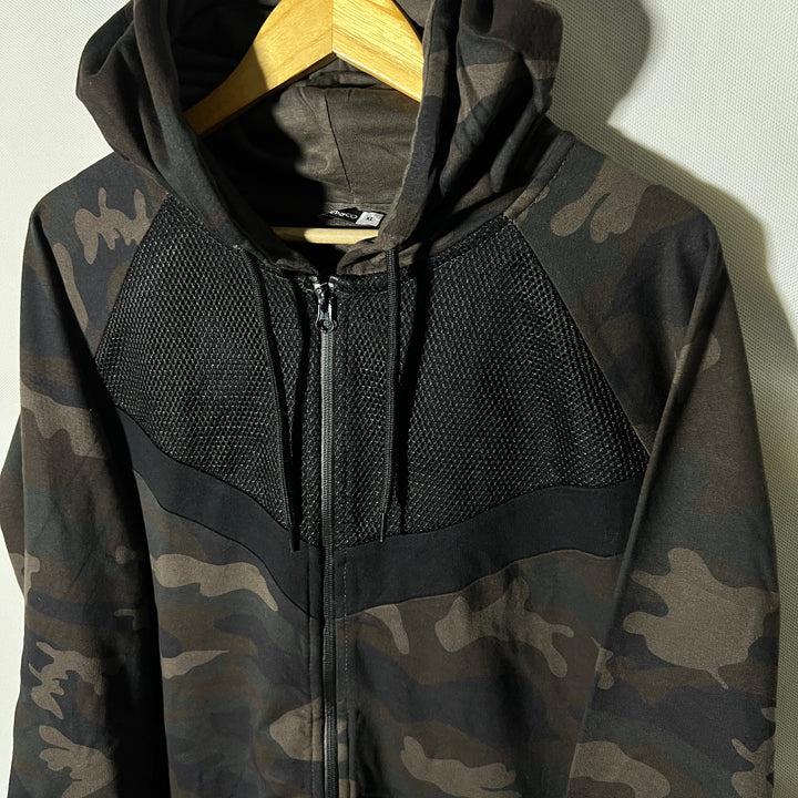 PEP&CO CAMOUFLAGE SWEAT JACKET INNER FLEECE WITH HOOD