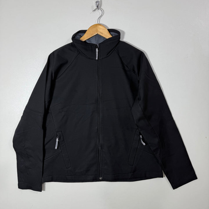 COLUMBIA WOMEN SOFT SHELL WINDBREAKER JACKET INNER FLEECE
