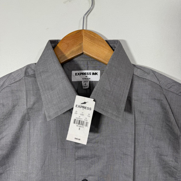 EXPRESS EXTRA SLIM FIT FORMAL COTTON SHIRT BRAND NEW GREY COLOUR