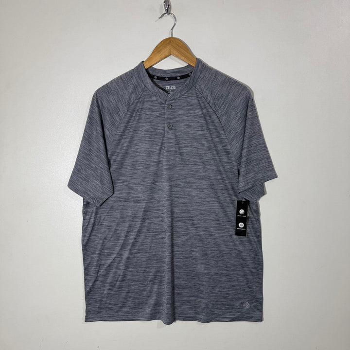 ZELOS BEN COLLAR SPORT TSHIRT BRAND NEW GREY COLOUR