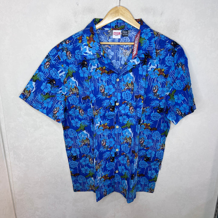 MARVEL SAFARI COLLAR HALF SLEEVES COTTON SHIRT BRAND NEW