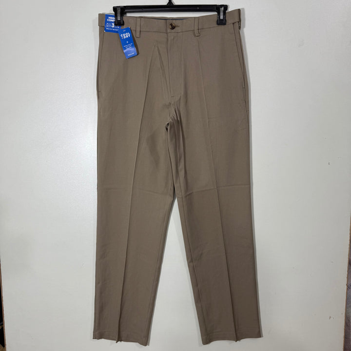 HAGGAR CLASSIC FIT COOL RIGHT PERFORMANCE FLEX HIDDEN COMFORT WAISTBAND STRAIGHT FIT DRESS PANT BRAND NEW WITH STRETCH