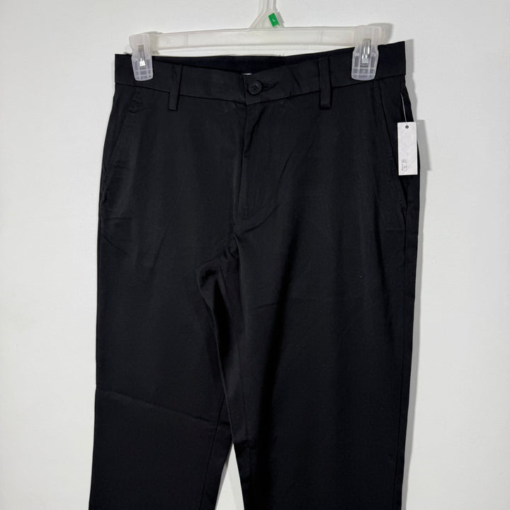 AMAZON ESSENTIALS CLASSIC FIT STRETCH WAISTBAND SHIRT GRIPPER DRESS PANT BRAND NEW WITHOUT STRETCH BLACK COLOUR