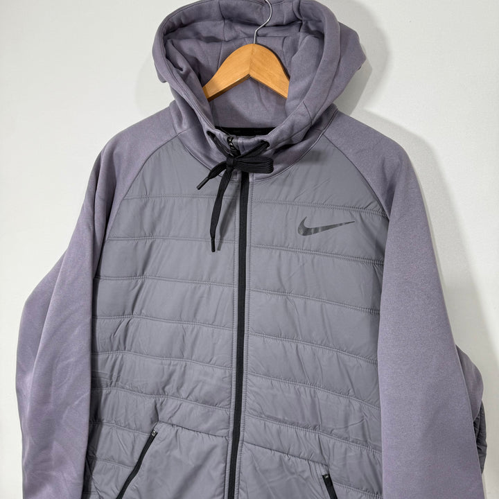 NIKE PUFFER JACKET WITH HOOD GREY COLOUR