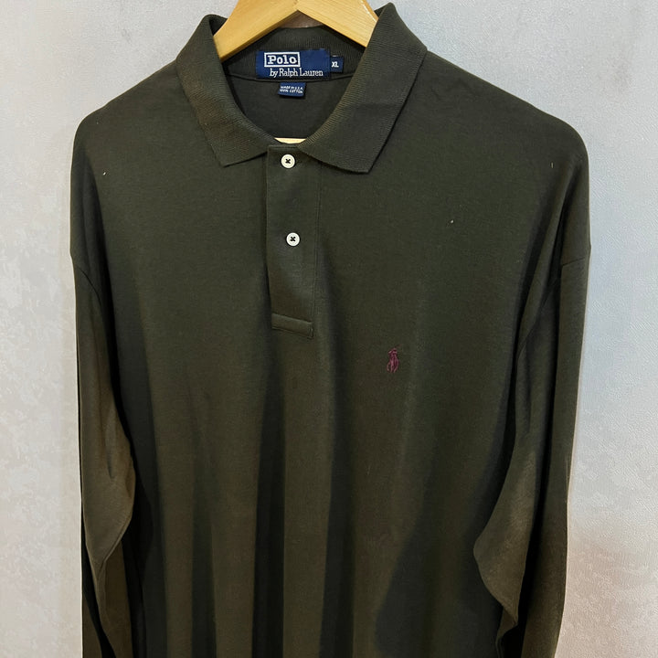 RALPH LAUREN POLO LONG SLEEVES COTTON POLO TSHIRT