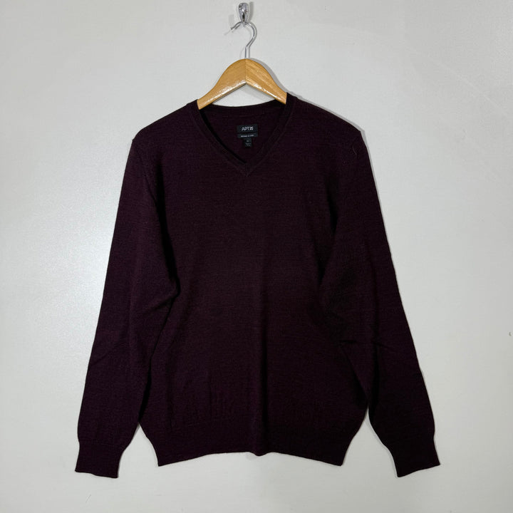 APT.9 V NECK MERINO BLEND SWEATER