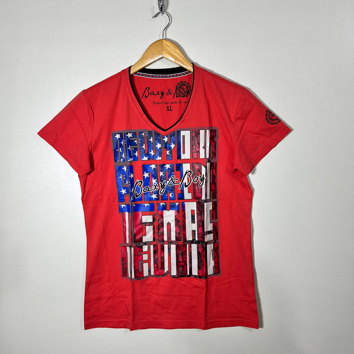 BAXY & BOY V NECK COTTON TSHURT