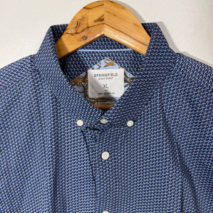 SPRINGFEILD BUTTON DOWN HALF SLEEVES COTTON SHIRT WITH STRETCH