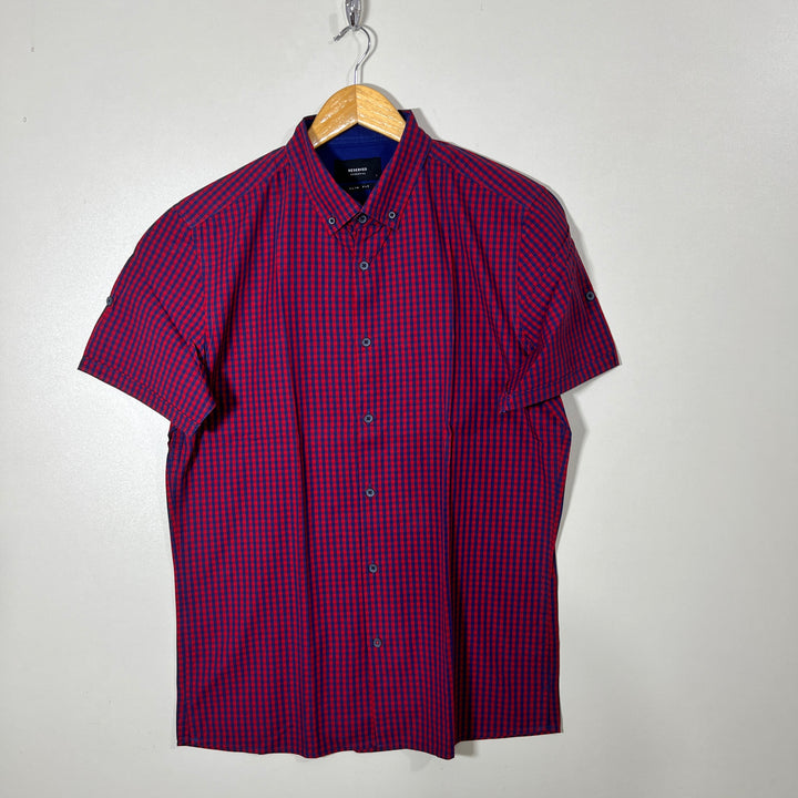 RESERVED SLIM FIT BUTTON DOWN HALF SLEEVES SHIRT BRAND NEW