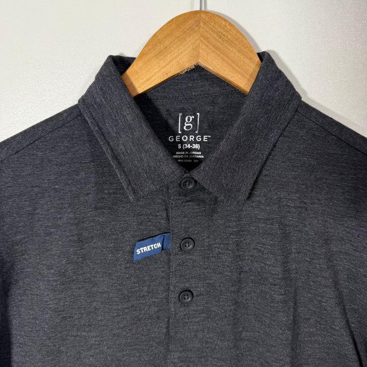 GEORGE RECYCLED POLYESTER COTTON POLO TSHIRT GREY COLOUR  WITH STRETCH