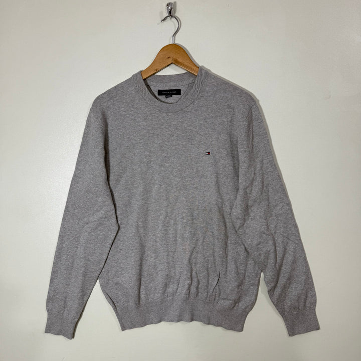 TOMMY HILFIGER COTTON SWEATER GREY COLOUR