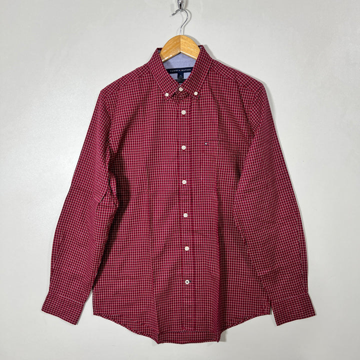 TOMMY HILFIGER CLASSIC FIT BUTTON DOWN CHECKERED SHIRT BRAND NEW