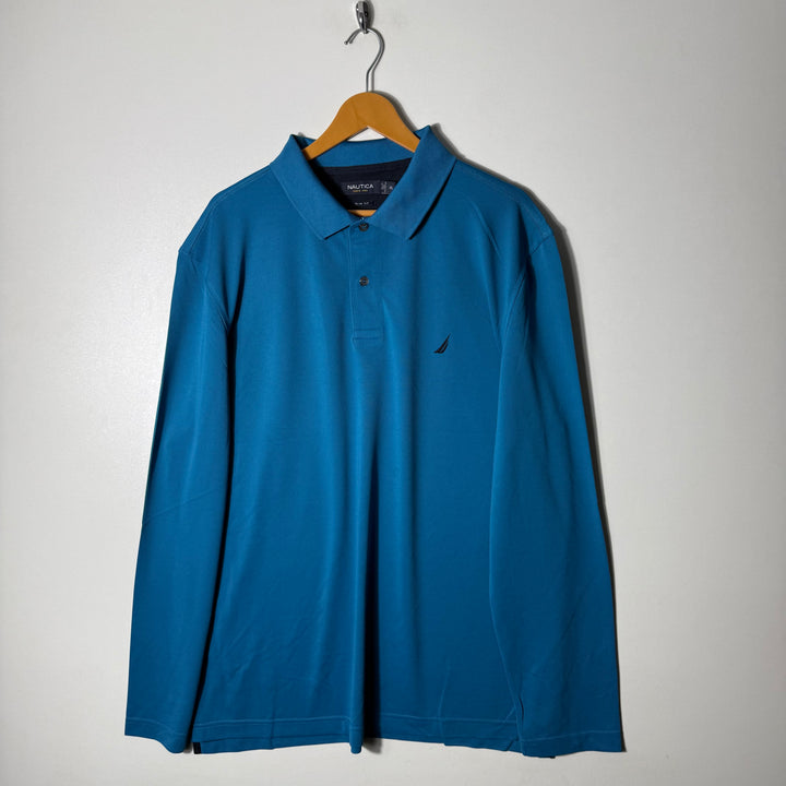 NAUTICA SLIM FIT LONG SLEEVES SPORT POLO TSHIRT