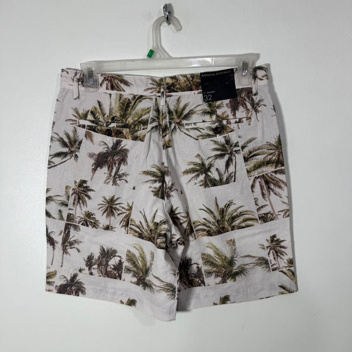BANANA REPUBLIC PRINTED LINEN COTTON SHORT BRAND NEW