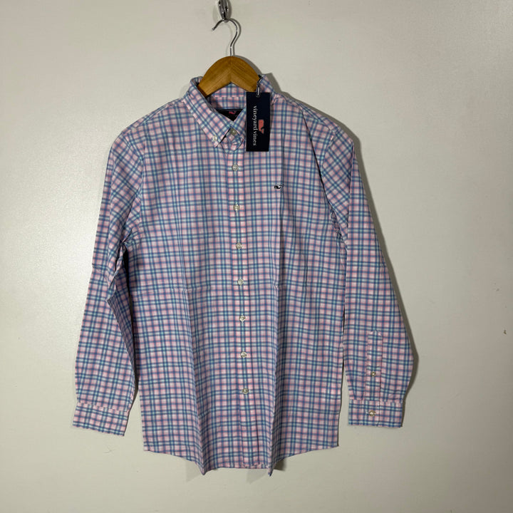 VINEYARD VINES BUTTON COTTON CHECKERED SHIRT BRAND NEW