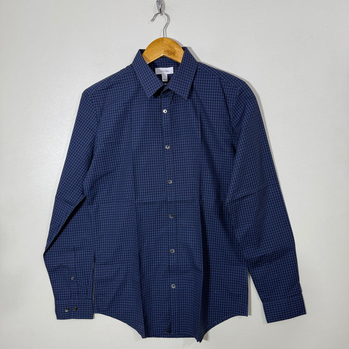 CALVIN KLEIN SLIM FIT INFINITE COOL NON IRON CHECKERED SHIRT