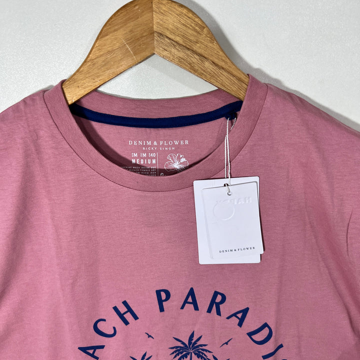 DENIM & FLOWER COTTON TSHIRT BRAND NEW