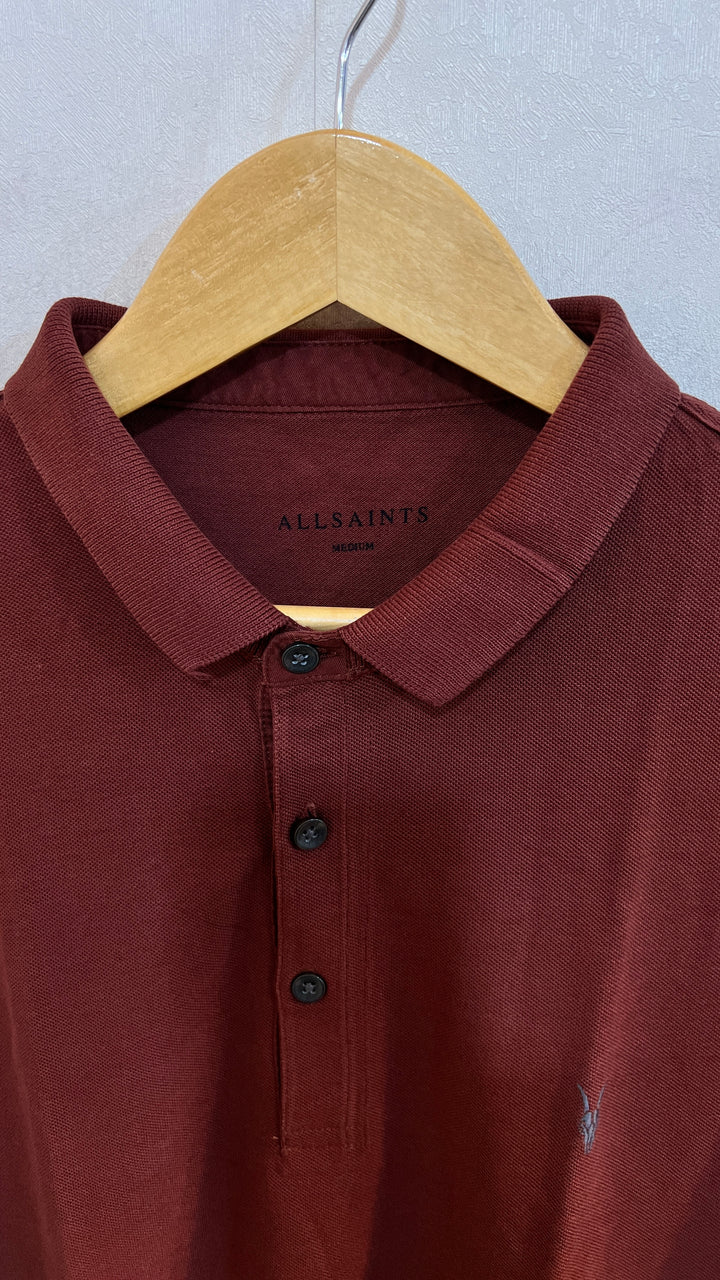 ALL SAINTS LONG SLEEVES COTTON POLO TSHIRT