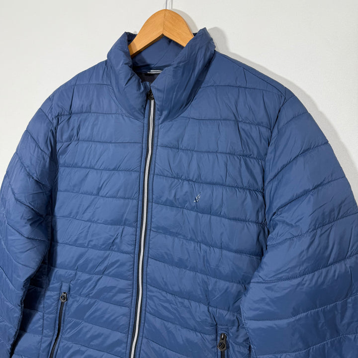 NAUTICA WATER RESISTANT WIND RESISTANT HEAT RETENTION PUFFER JACKET BLUE COLOUR