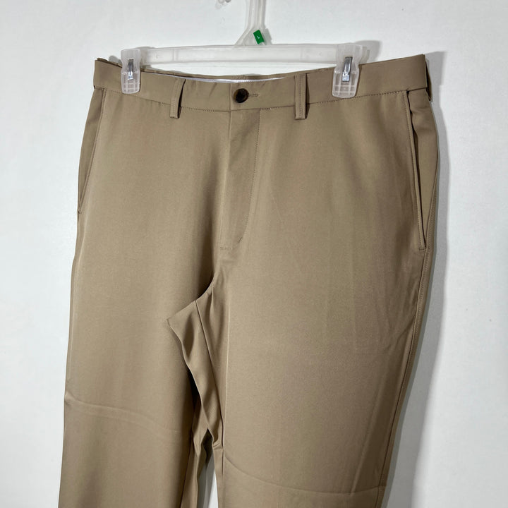 HAGGAR STRAIGHT FIT DRESS PANT WITH STRETCH