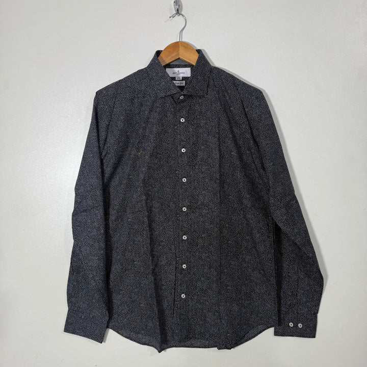 JEFF BANKS LONDON SLIM FIT PRINTED COTTON SHIRT