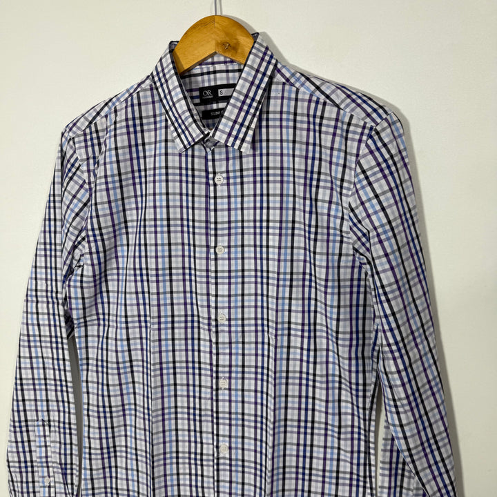 OAKRIDGE SLIM FIT COTTON CHECKERED SHIRT
