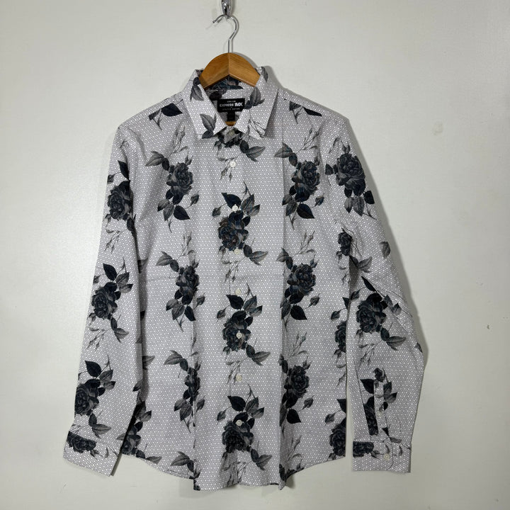 EXPRESS EXTRA SLIM FIT CASUAL COTTON SHIRT WITH STRETCH