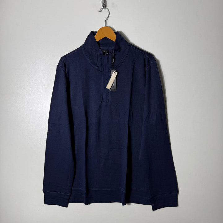 TAHARI HALF ZIP VISCOSE BLEND  PULLOVER BRAND NEW BLUE COLOUR WITH STRETCH