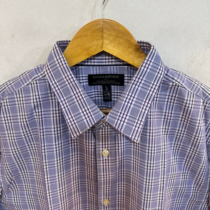 BANANA REPUBLIC STANDARD FIT NON IRON  SENI FORMAL COTTON SHIRT