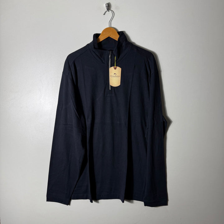 TOMMY BAHAMA SOFT TOUCH PIMA COTTON MODAL HALF ZIP PULLOVER BRAND NEW BLACK COLOUR