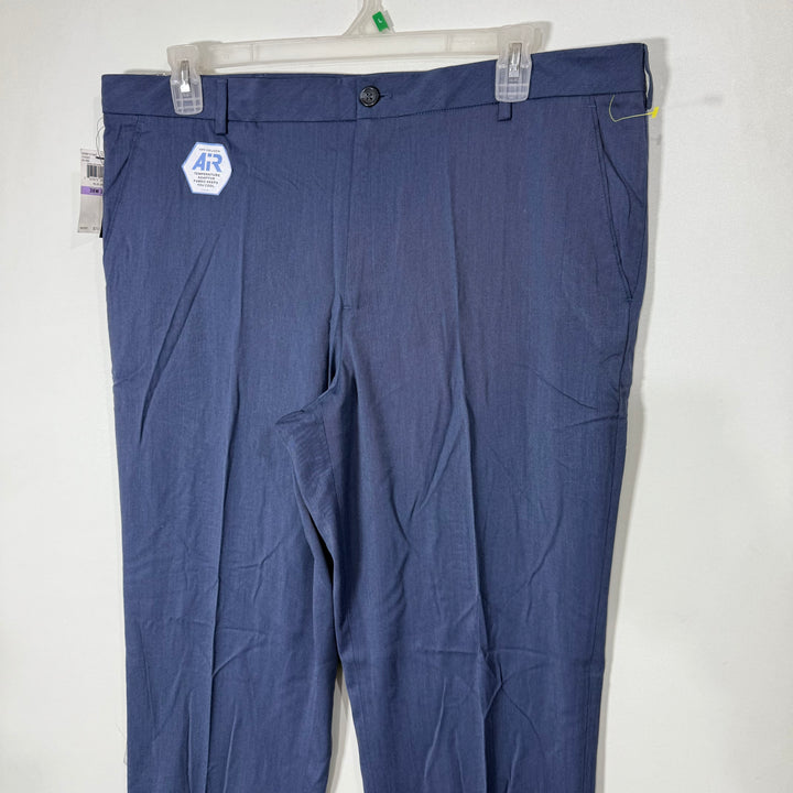 VAN HEUSEN STRAIGHT FIT MAX FLEX WAISTBAND NON IRON DRESS PANT WITH STRETCH BLUE COLOUR