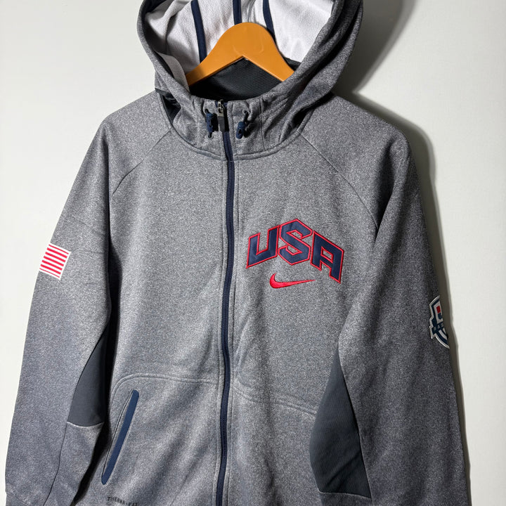 NIKE THERMA FIT SPORT JACKET WITH HOOD INNER FLEECE GREY COLOUR