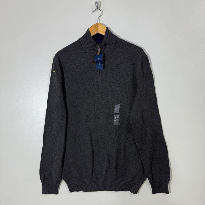CLUB ROOM HALF ZIP KNITWEAR COTTON SWEATER BRAND NEW